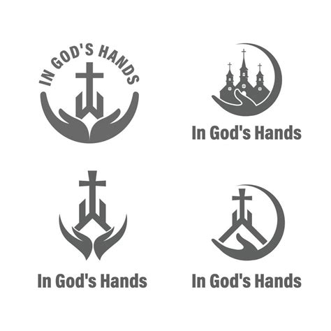 Diseño Del Logo De La Iglesia Con La Mano 16996322 Vector En Vecteezy
