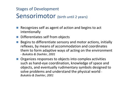 Sensorimotor Stage Of Development