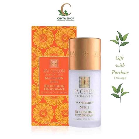 Spa Ceylon Aromaveda MANDARIN SPICE Refreshing Deodorant 50ML Shopee