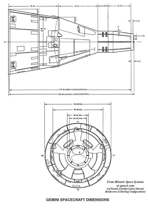 Gemini Spacecraft Dimensions