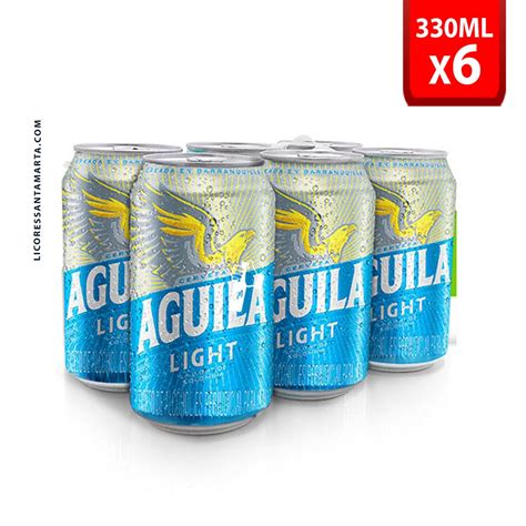 Aguila Light Lata 330ml Six Pack Licores Santa Marta