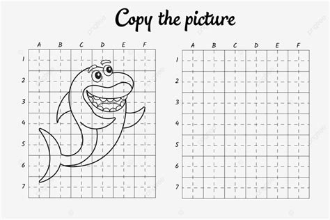 Grid Drawing Activity For Kids With Cute Cartoon Illustration Vector, Car Drawing, Cartoon ...