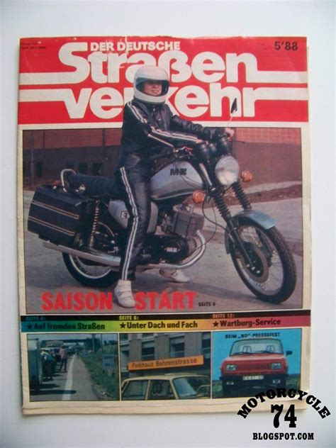 MOTORCYCLE 74: MZ 251 - DDR ( former East Germany ) magazines 1980's