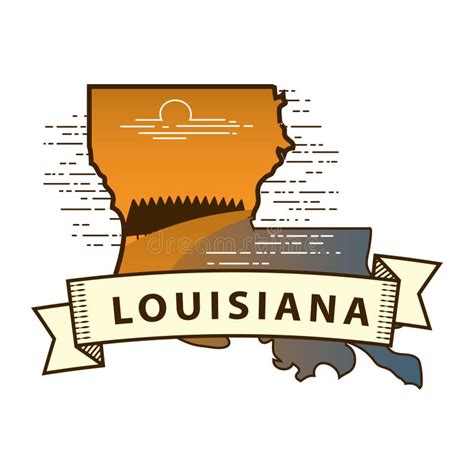 Louisiana State Map By Counties Stock Vector Illustration Of Counties