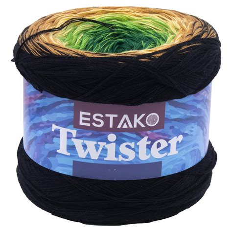 Amazon Estako Twister Cotton Acrylic Multicolor Cake Yarn