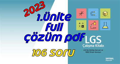 LGS Tüm Örnek Sorular MEB Matematik Çalışma Kitabı Sayısal PDF ve