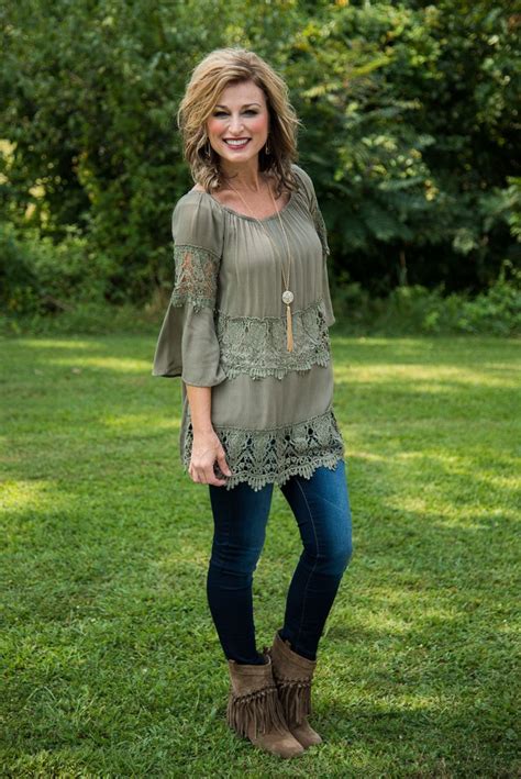 Southern Charm Tunic Olive Fashion Clothes For Women 50 Fashion