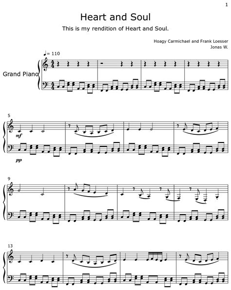 Heart And Soul Sheet Music For Piano