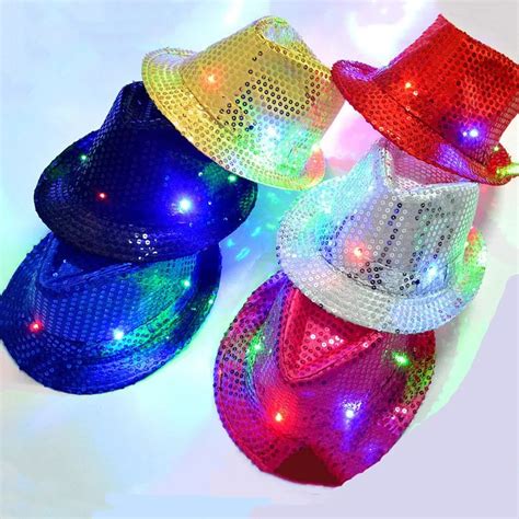 6 Gorros Cotillón Luminoso Con Luces Led Fiestas Cumple 15 Silverled