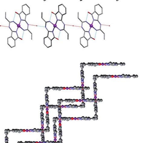 Partial Ball And Stick Representation Of The Crystal Packing Diagram Of