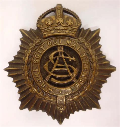 ROYAL ARMY SERVICE Corps Genuine Officers Cap Badge E 14 99