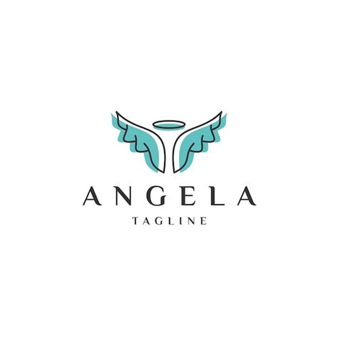 Premium Vector Angel Logo Concept Flat Icon Design Vector Template