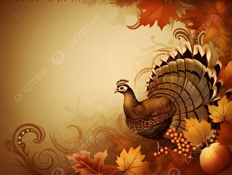 Thanksgiving Turkey Pumpkin Fall Leaves Fall Holiday Advertising