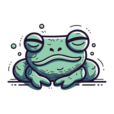 Icône De Bande Dessinée De Grenouille Illustration Vectorielle D une