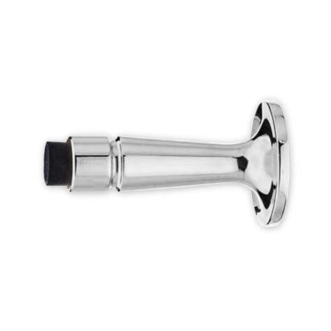 Door Stop Chrome Plated Wall Model Black Rubber Top Door Stops