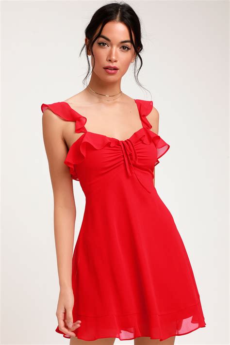 5 Latest Red Ruffled Dresses [ ]fashion Trend