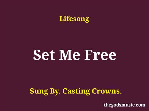 Set Me Free Christian Song Lyrics