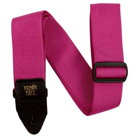 Ernie Ball Raspberry Black Polypro Guitar Strap