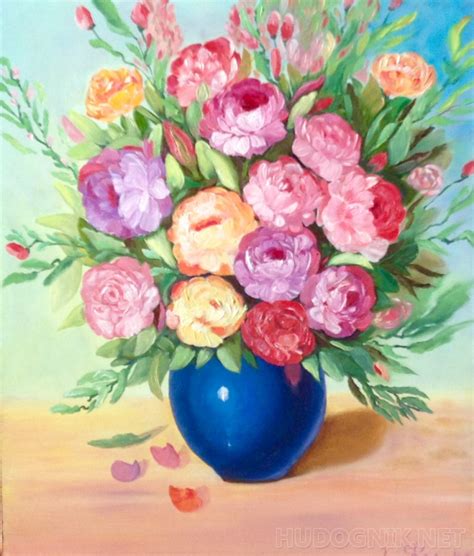 Картина " Букет ярких роз". Размеры: 50x60, Год: 2017, Цена: 7500 ...