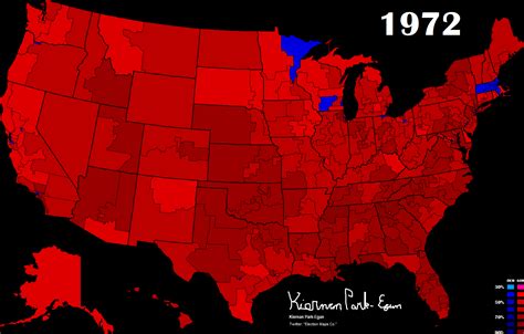 1972 United States Presidential Election Results By Congressional