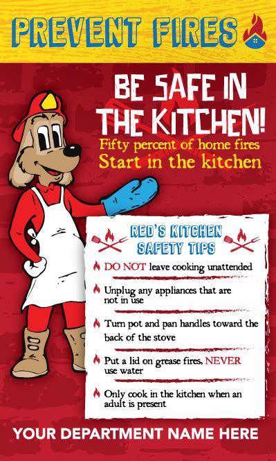 Cooking Safety Magnets Kitchen Fire Prevention Education