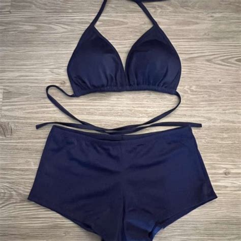 Promo Bikini Set Simple Bikini Bikini Boxer Navy Diskon Di Seller Lotus Store