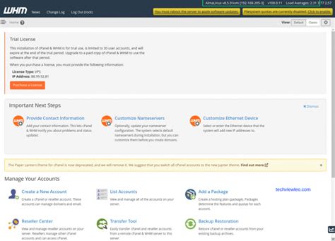 Install CPanel WHM On AlmaLinux 8 With Let S Encrypt TechViewLeo