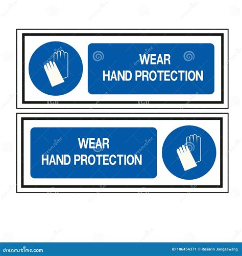 Wear Hand Protection Symbol Sign Vector Illustration Isolate On White