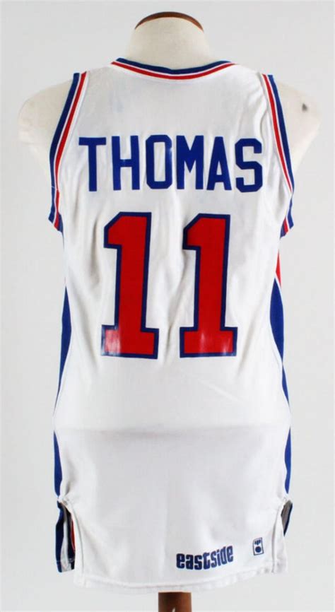 Early 1980’s Isaiah Thomas Game-Worn Detroit Pistons Jersey Grade 14/20 ...