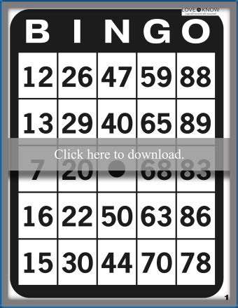 Large Bingo Cards Best Options For For Big Fun Lovetoknow