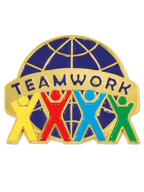 Pinmarts Teamwork Employee Recognition Award Enamel Lapel Pin