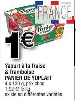 Offre Yaourt à La Fraise Framboise Panier De Yoplait chez Cora