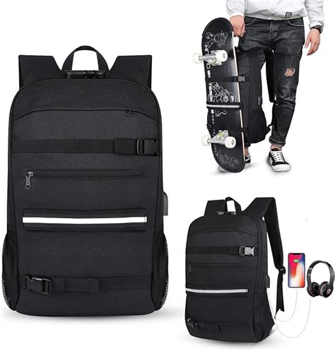 Skateboard Backpack Business Backpack With Skateboard Straps Water