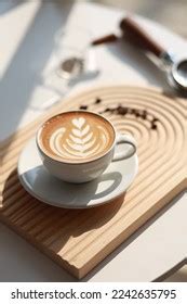 Hot Latte Latte Art Stock Photo 2242635795 Shutterstock