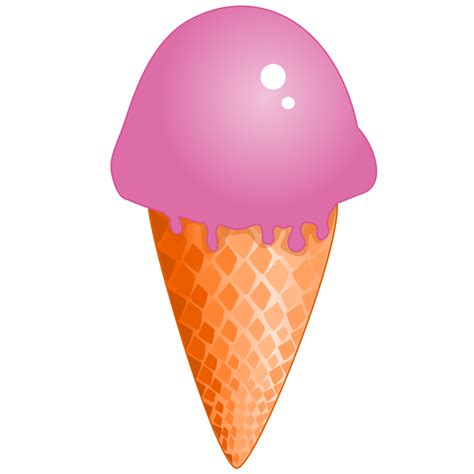 Pink Ice Cream Cone 29089013 Png