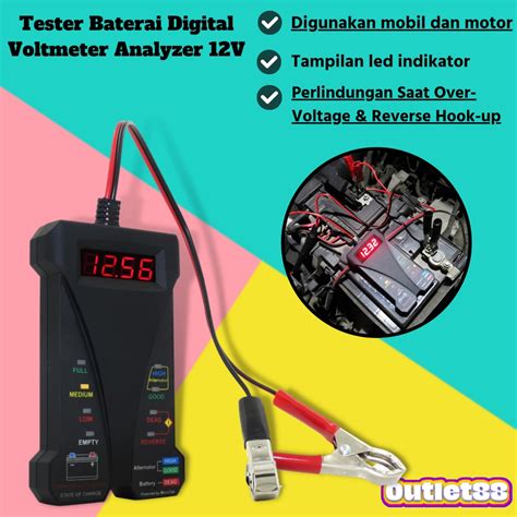 Jual Alat Cek Kondisi Aki Mobil Motor Tester Baterai Digital