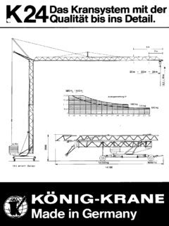 König K 24 crane load chart specs 1985 1993 LECTURA Specs