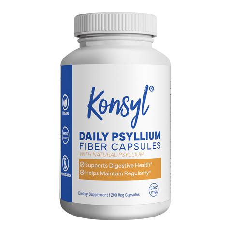 Konsyl Daily Psyllium Fiber Capsules Konsyl Pharmaceuticals