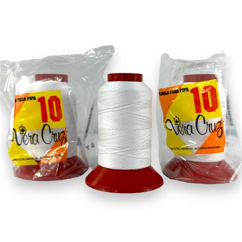 Kit 12 Linha Vera Cruz Fio 10 Para Pipa 500 Jardas Alemão Pipas