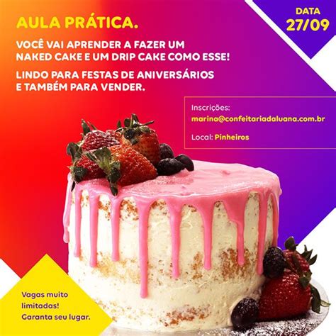 Curso Naked E Drip Cake Set Confeitaria Da Luana