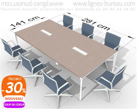 Table de réunion design haut de gamme 6 à 8 personnes SWING