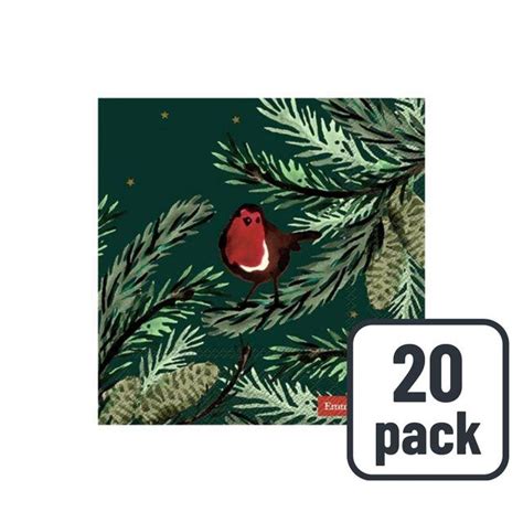Emma Bridgewater Norway Spruce Robin Napkins 20pk Ocado