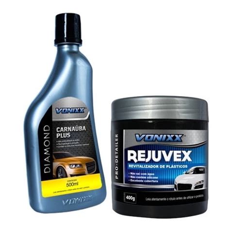 Cera De Carnauba Plus Revitalizador Plastico Rejuvex Vonixx em Promoção