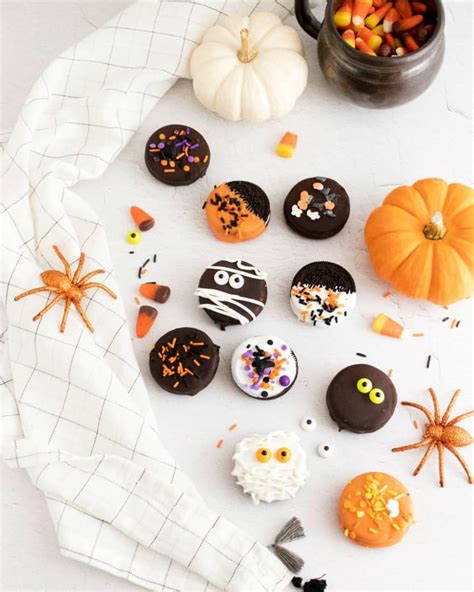 Simple Chocolate Covered Halloween Oreos Simple Party Food