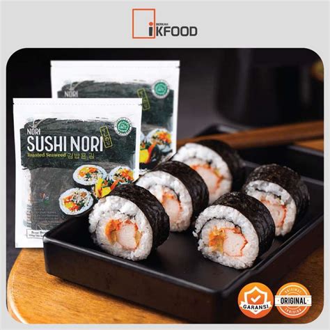 Jual Sushi Nori Seaweed Rumput Laut Panggang Halal Sheets Lembar Di