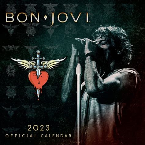 Bon Jovi Calendar 2023 Square Calendar With Free Organisational