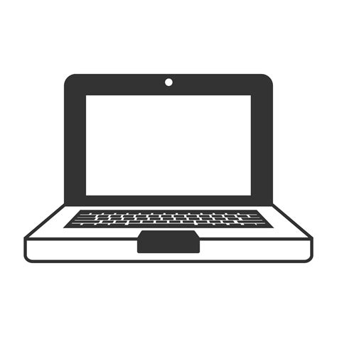 Black And White Icon Laptop Computer Vector Art At Vecteezy