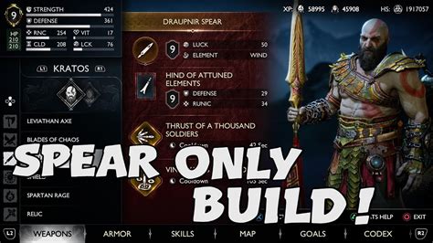 My Draupnir Spear Only Build God of War Ragnarök YouTube