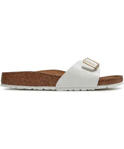 Fehér anatómiai talpbetéttel Birkenstock Madrid papucsok strandra