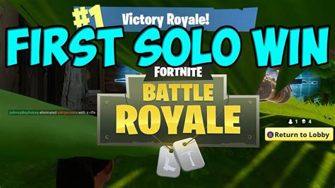 Fortnite Battle Royale My First Solo Win Youtube